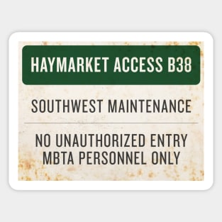 Haymarket Access Sign Sticker